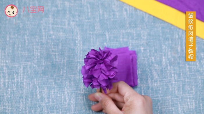 紫色风信子制作方法 皱纹纸风信子视频教程